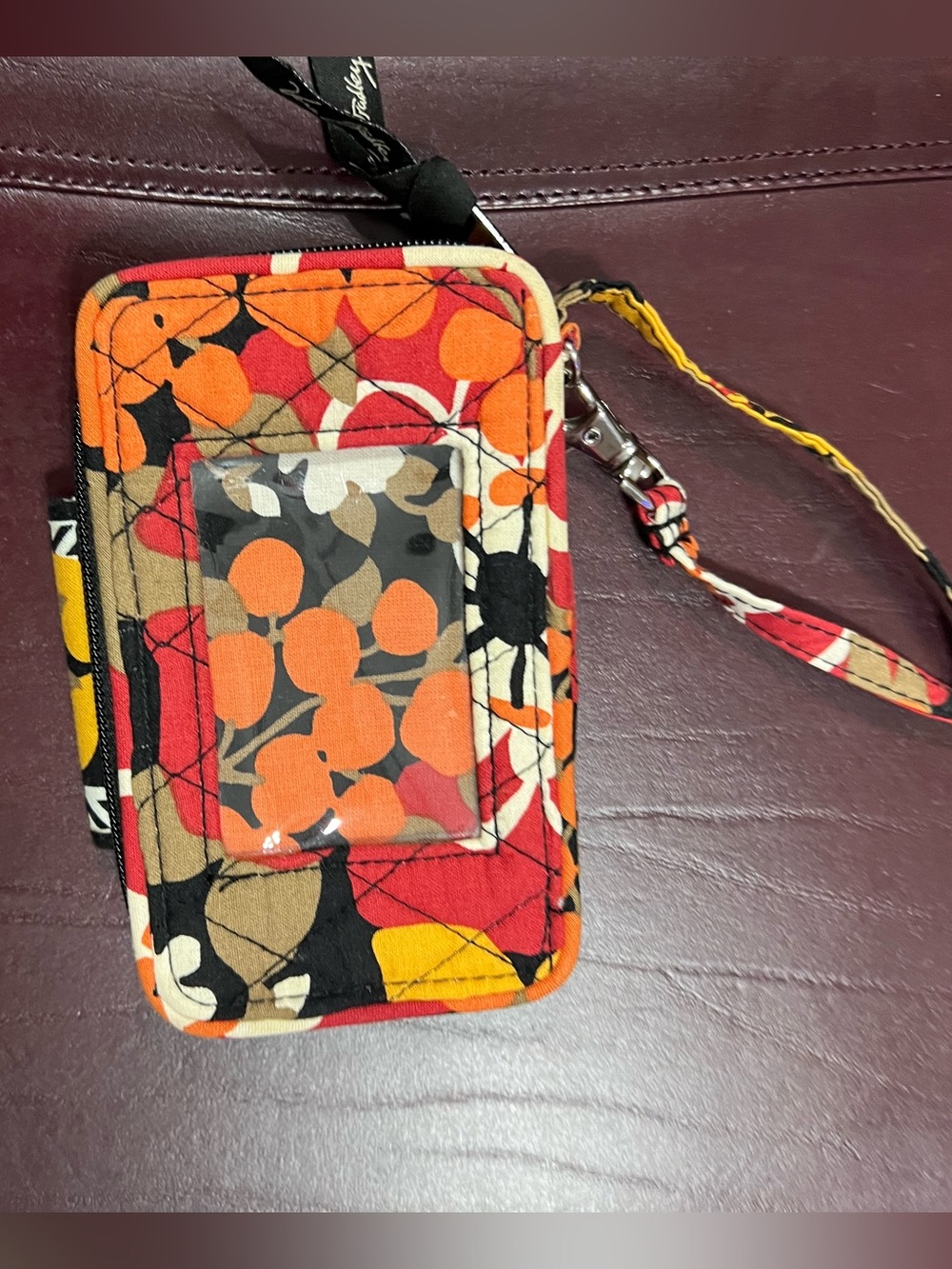 Floral Multi-Color Quilted Wristlet Phone Pouch